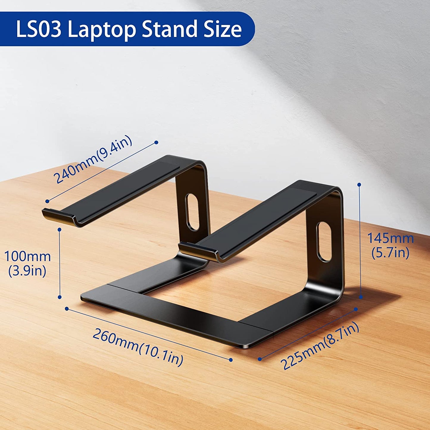 Aluminum Laptop Stand, for 10-15.6 Inch Laptops.